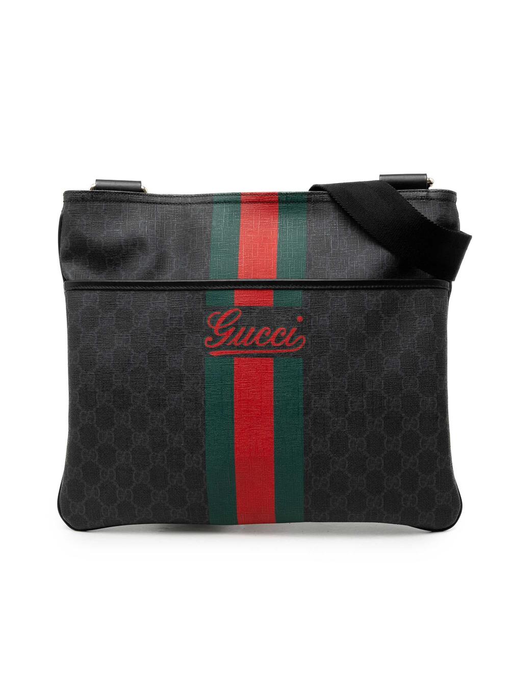 Gucci Zip Top Messenger Bag Gg Coated #366774G75B